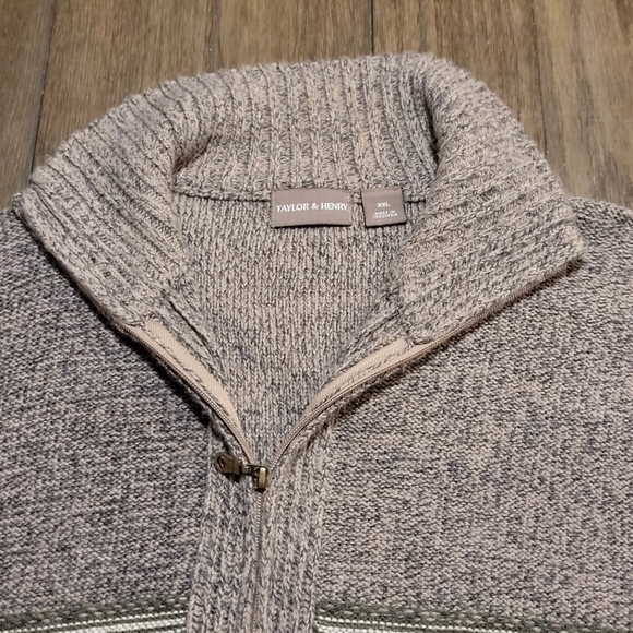 Taylor & Henry Full Zip Sweater Cardigan Men's Size XXL Nordic Style - Picture 5 of 10